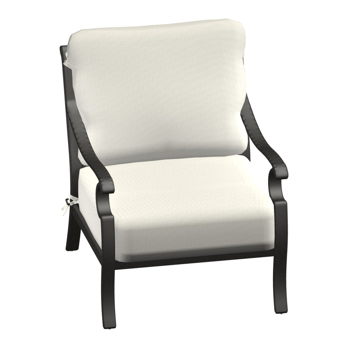 Castelle Monterey Cushioned Lounge Chair in Antique Black frame finish (3D render)