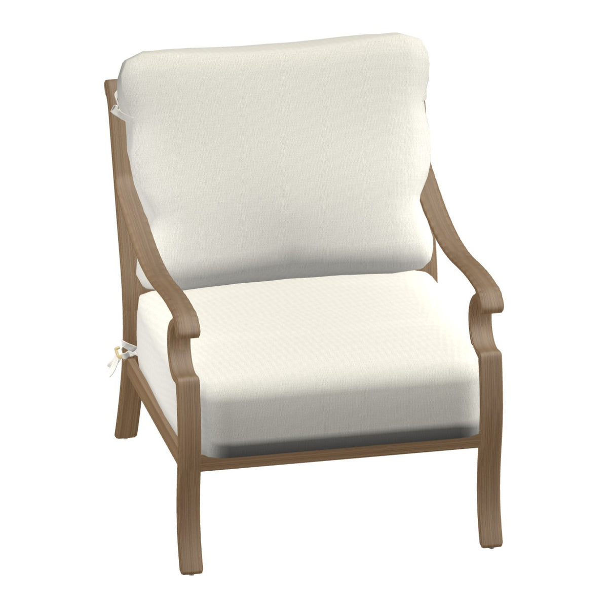 Castelle Monterey Cushioned Lounge Chair in Teak frame finish (3D render)