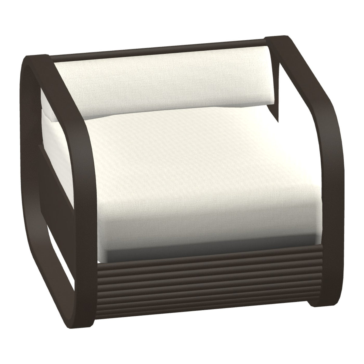 Castelle Nosara Cushioned Lounge Chair in Rich Earth frame finish (3D render)