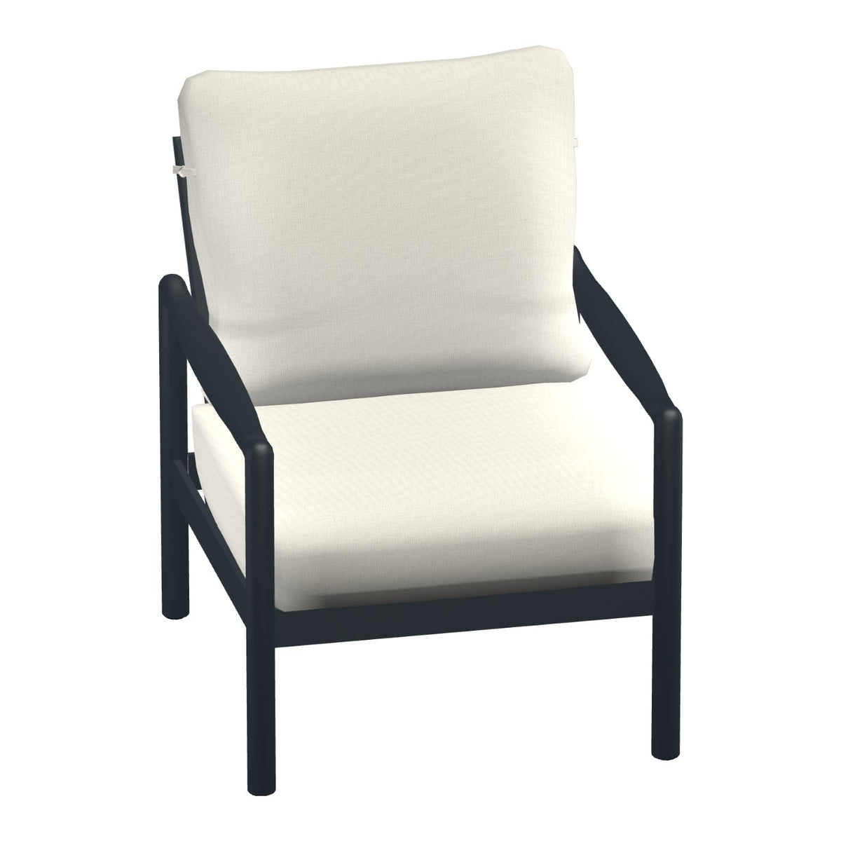 Castelle Preston Cushioned Lounge Chair in Cobalt frame finish (3D render)