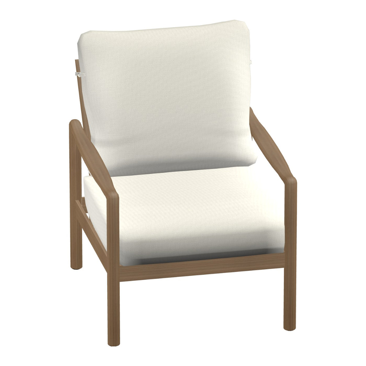 Castelle Preston Cushioned Lounge Chair in Teak frame finish (3D render)