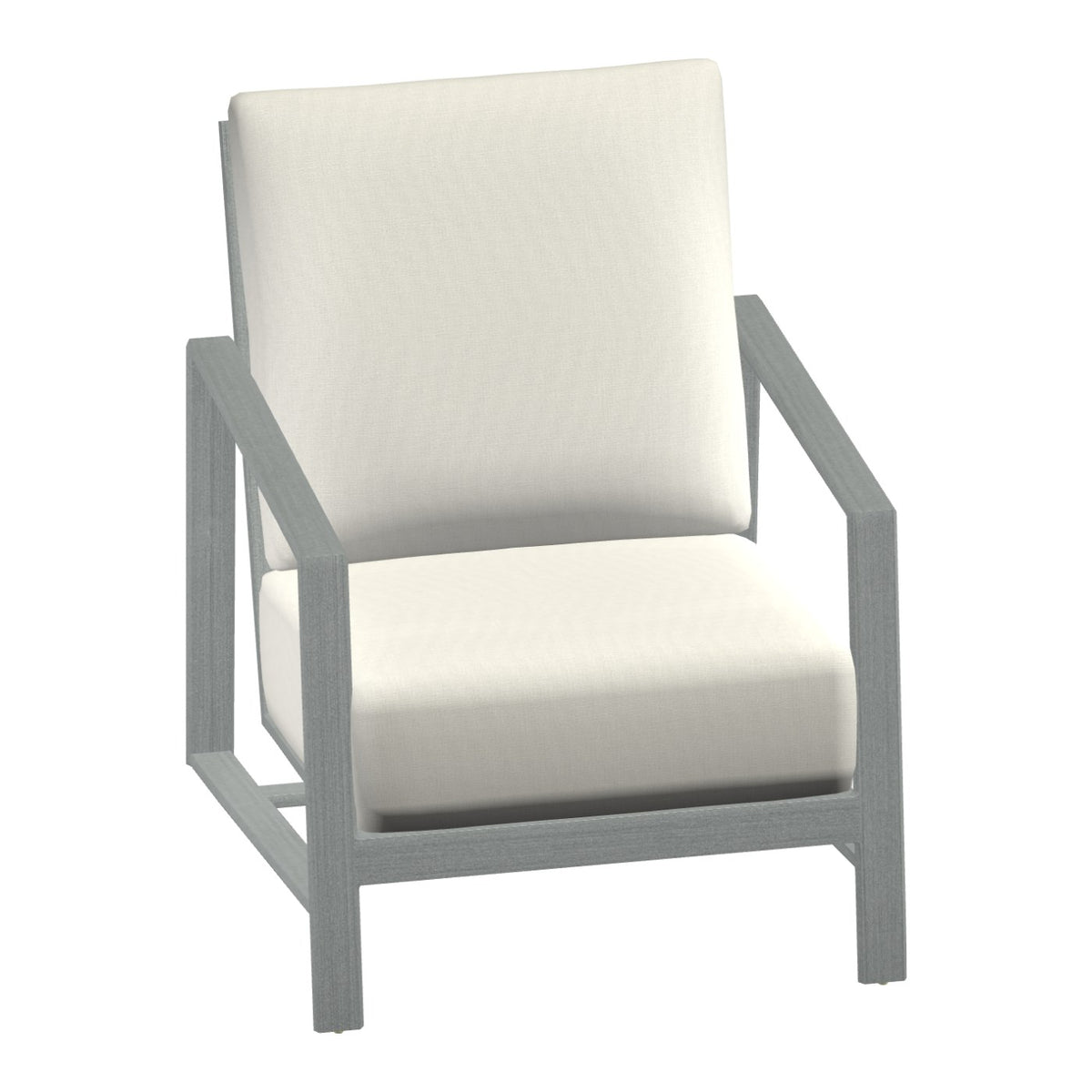 Castelle Prism Cushioned Lounge Chair in Weathered Ash frame finish (3D render)