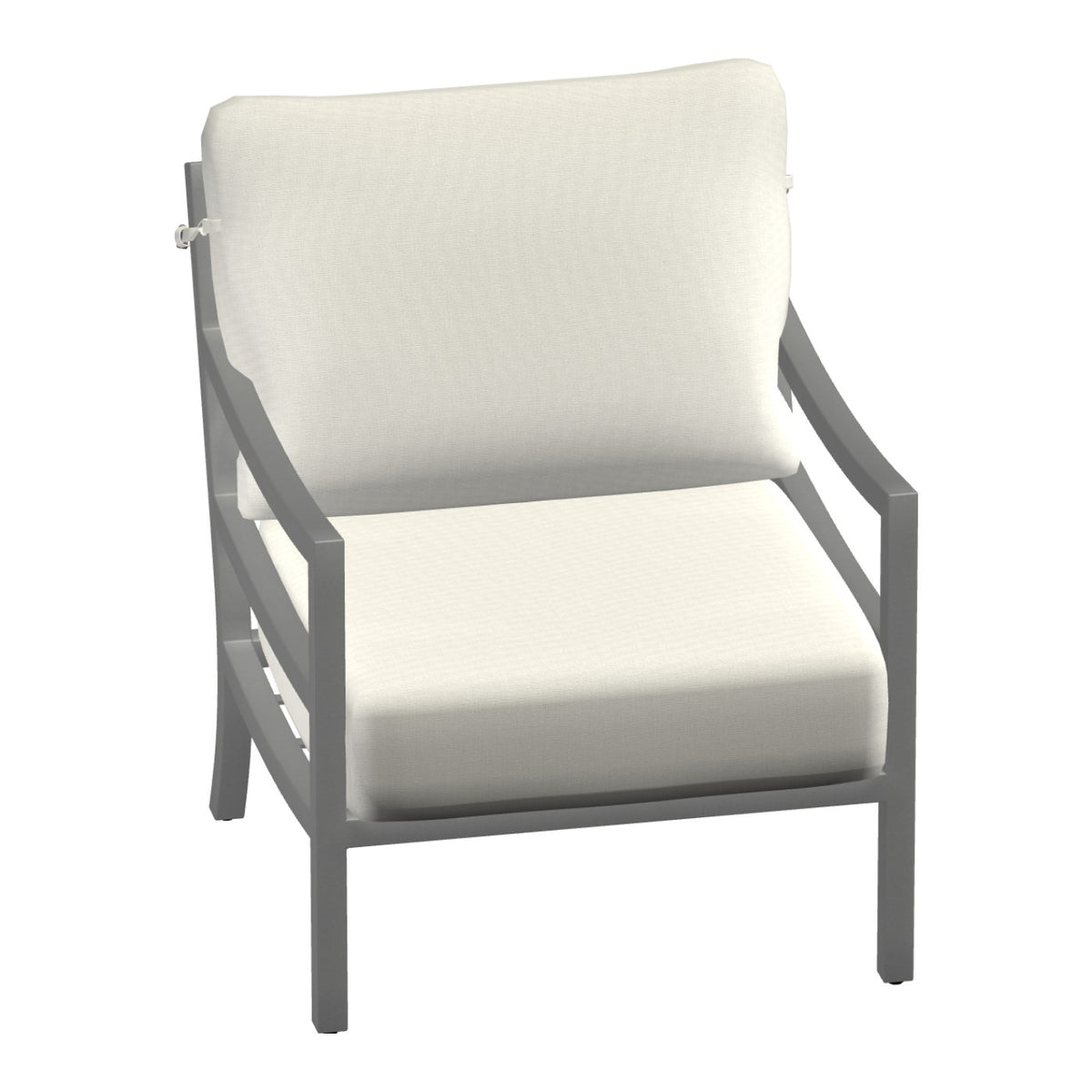 Castelle Roma Cushioned Lounge Chair in Platinum Tex frame finish (3D render)
