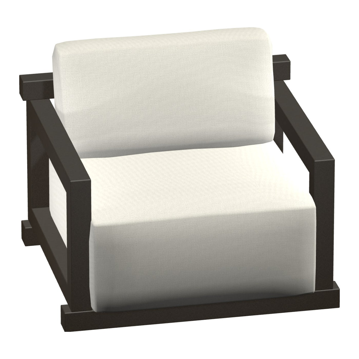 Castelle Talon Cushioned Lounge Chair in Antique Black Walnut frame finish (3D render)