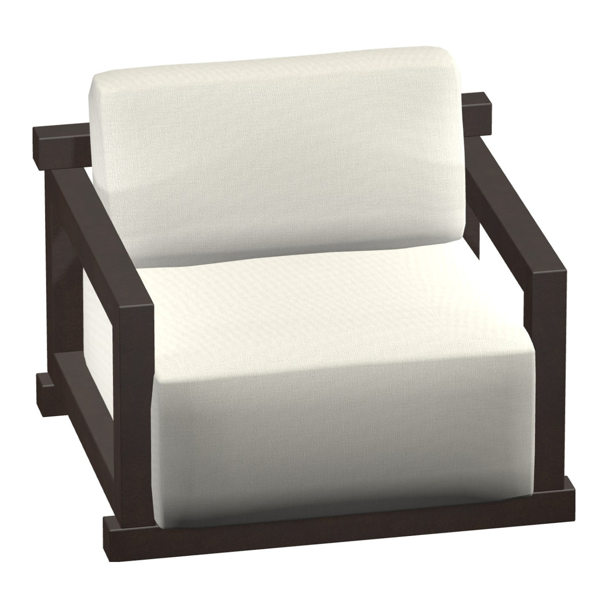 Castelle Talon Cushioned Lounge Chair in Antique Mahogany frame finish (3D render)