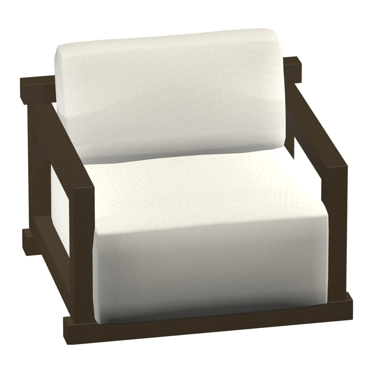 Castelle Talon Cushioned Lounge Chair in Bronze frame finish (3D render)