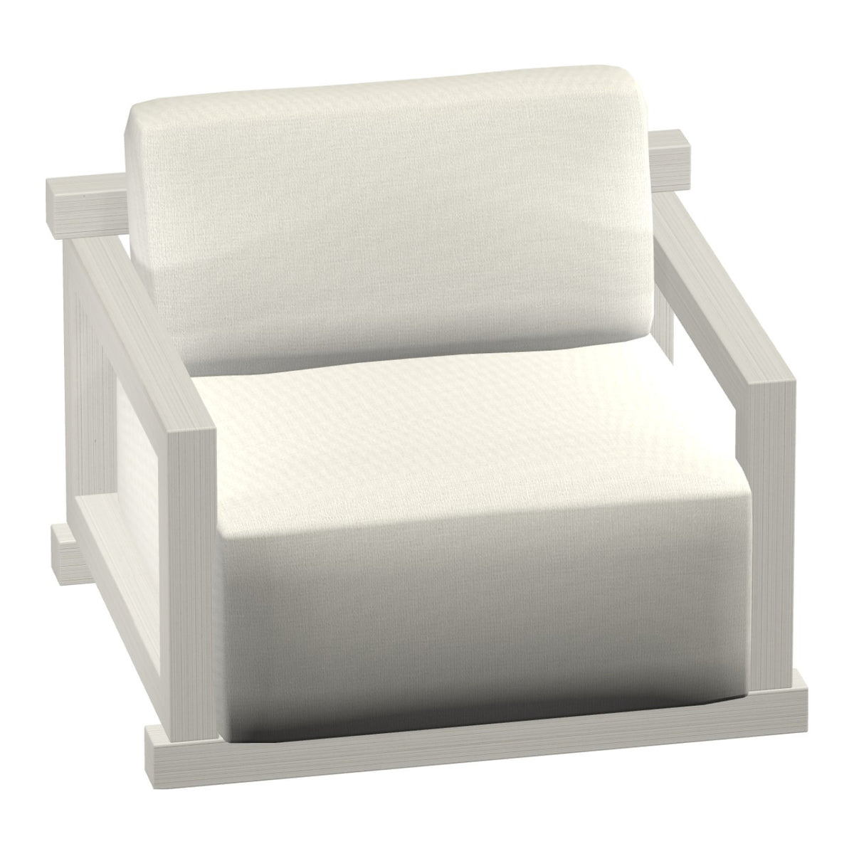 Castelle Talon Cushioned Lounge Chair in Restoration Ivory frame finish (3D render)