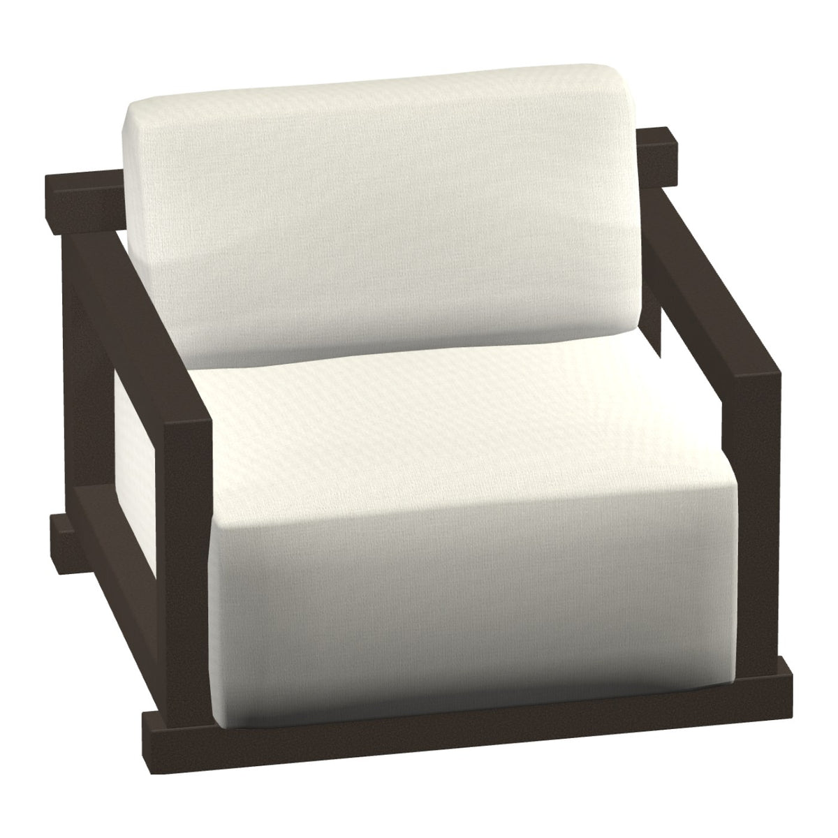 Castelle Talon Cushioned Lounge Chair in Rich Earth frame finish (3D render)