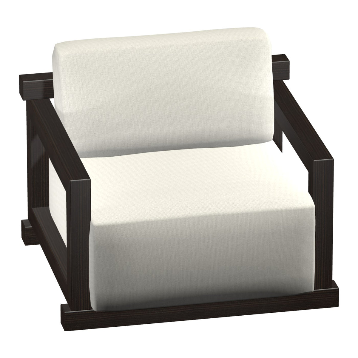 Castelle Talon Cushioned Lounge Chair in Weathered Mahogany frame finish (3D render)