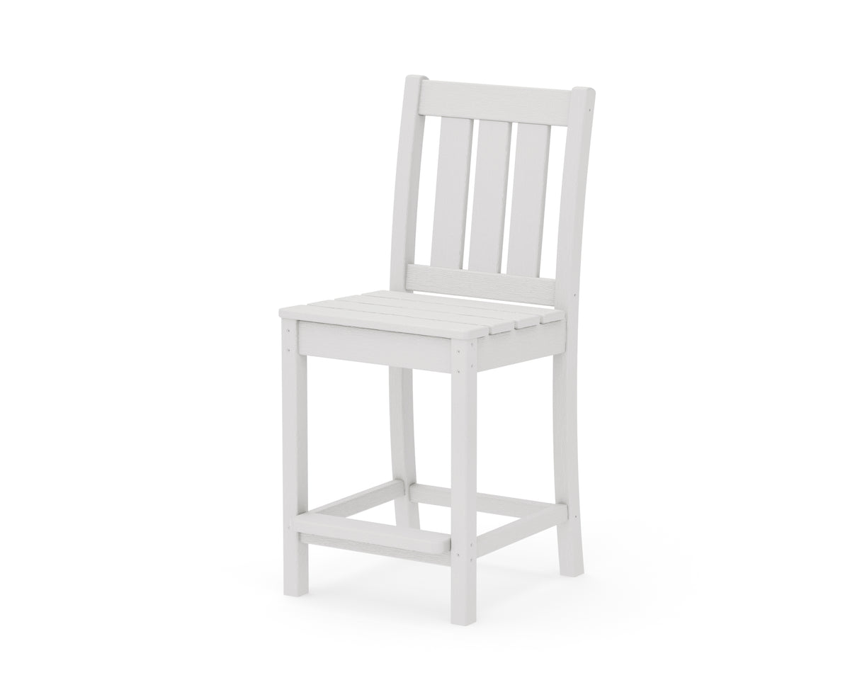POLYWOOD Oxford Counter Side Chair in Vintage White
