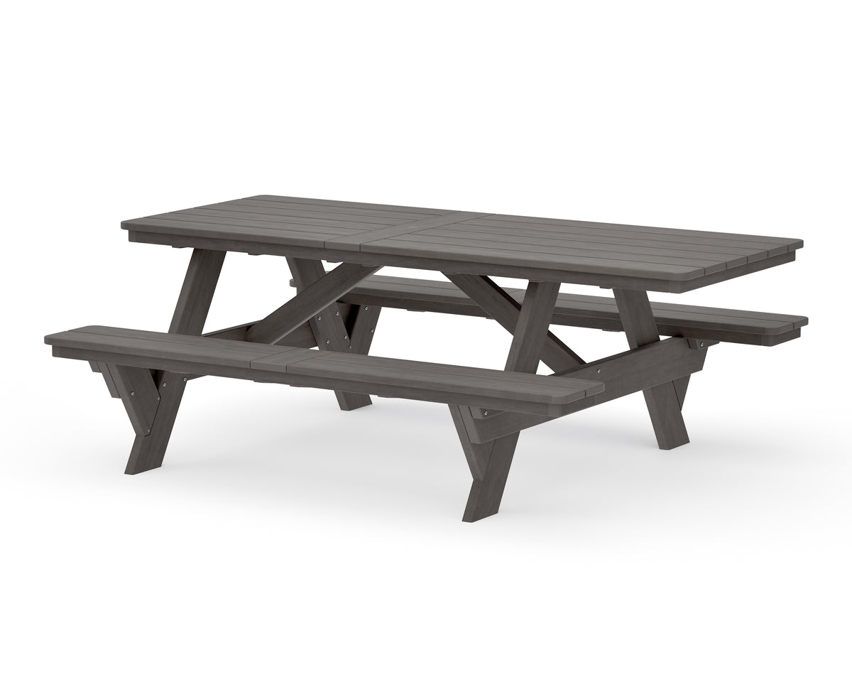 POLYWOOD Rockford 85” ADA Picnic Table in Driftwood