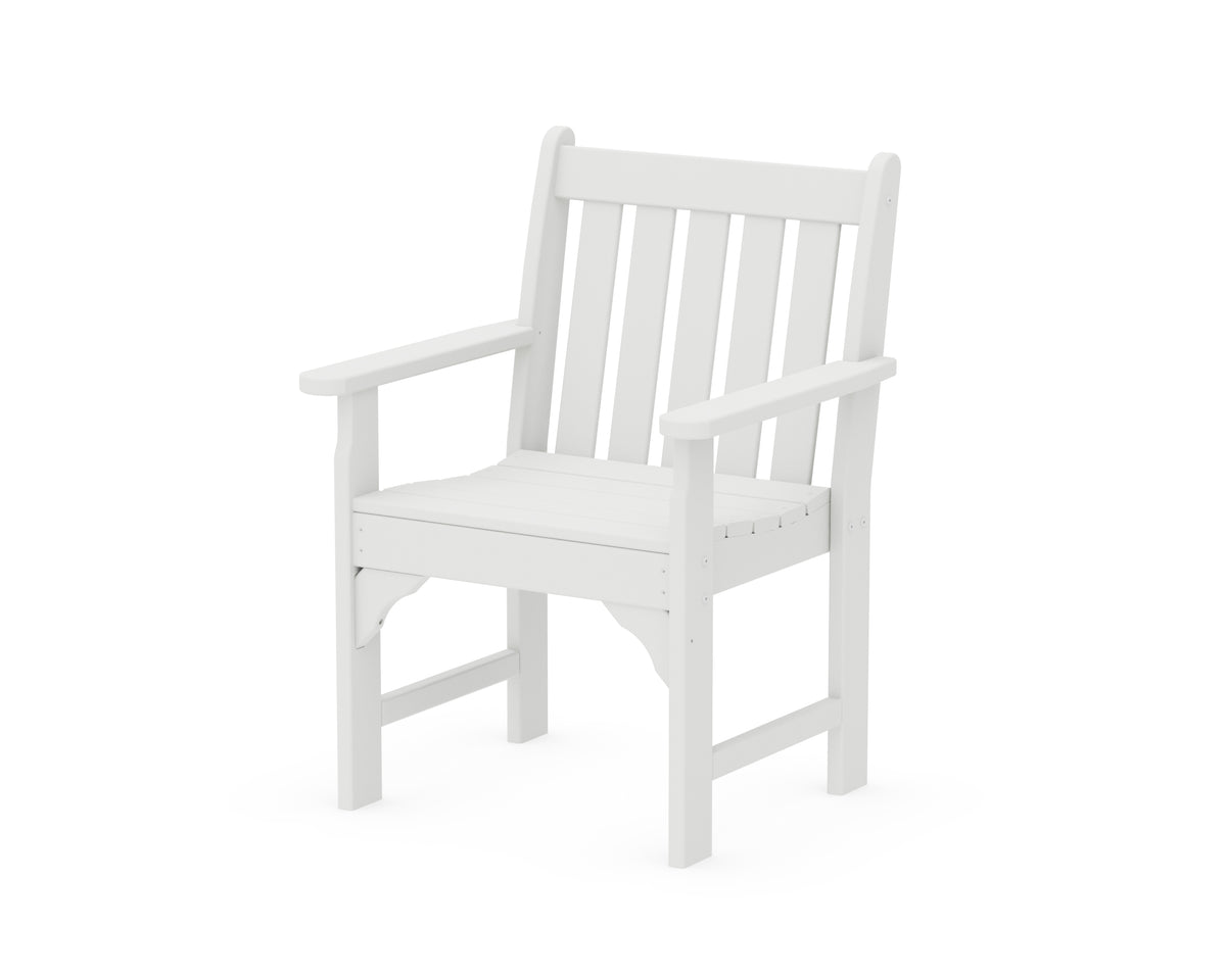 POLYWOOD Vineyard Garden Arm Chair in White
