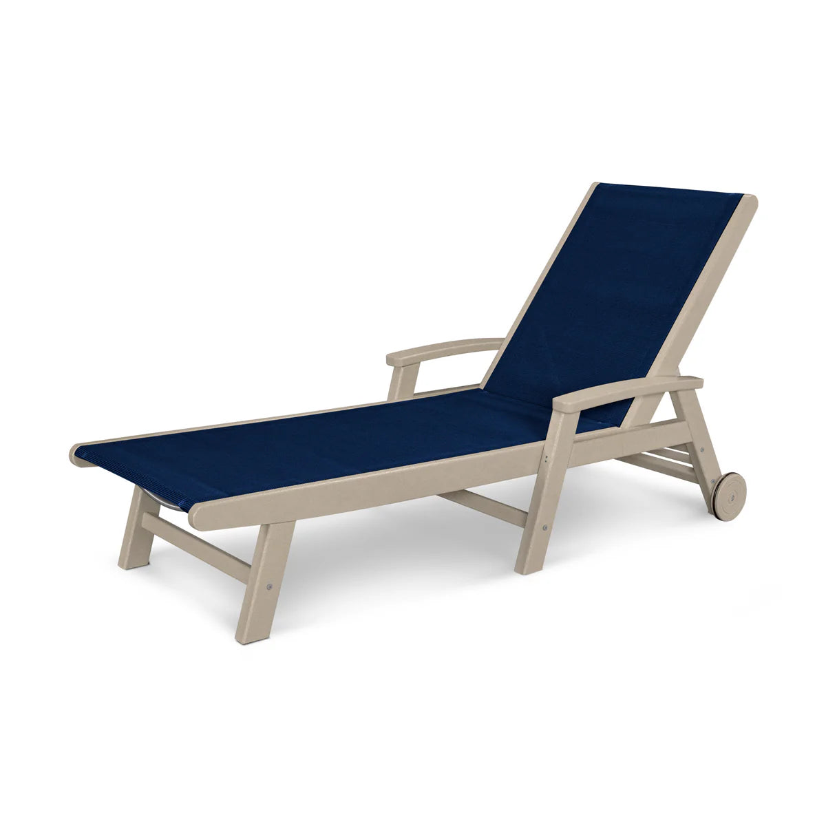 POLYWOOD Coastal Chaise with Wheels