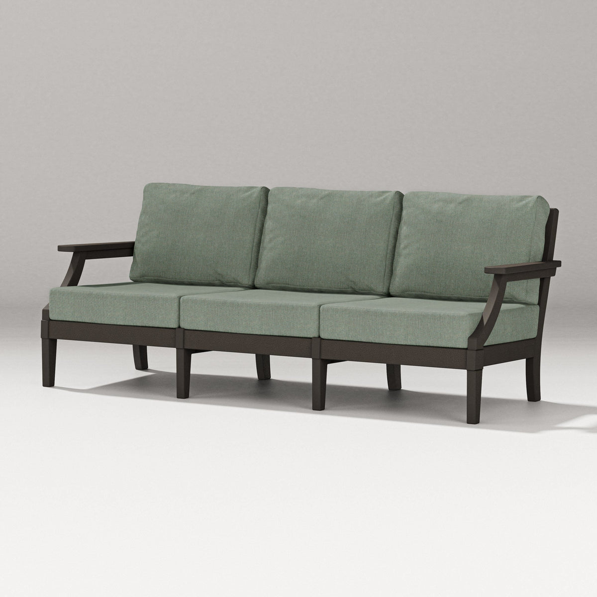 POLYWOOD Estate Sofa in Vintage Coffee / Cast Sage
