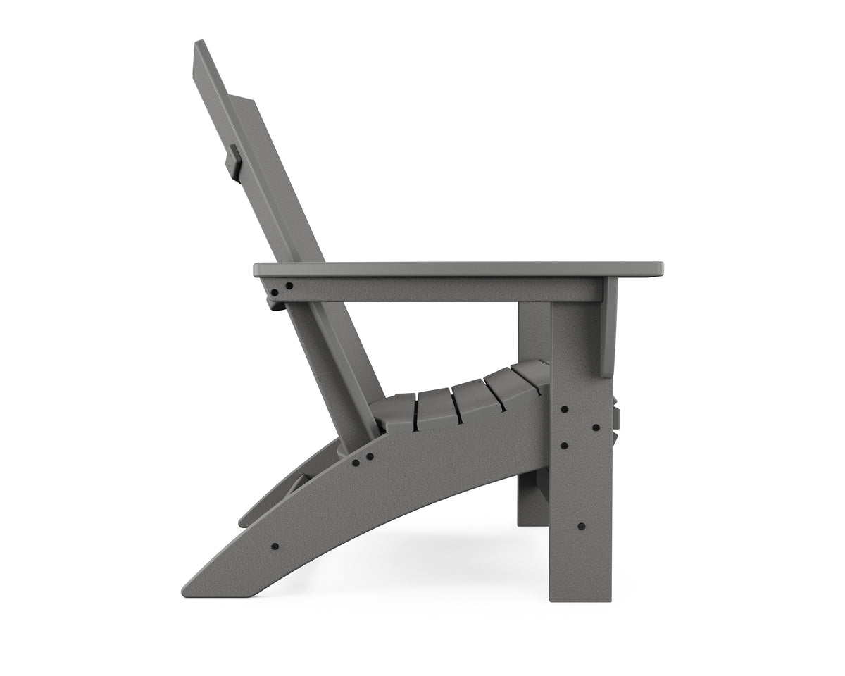 Alternate view of the POLYWOOD Modern Grand Adirondack Chair in Slate Grey