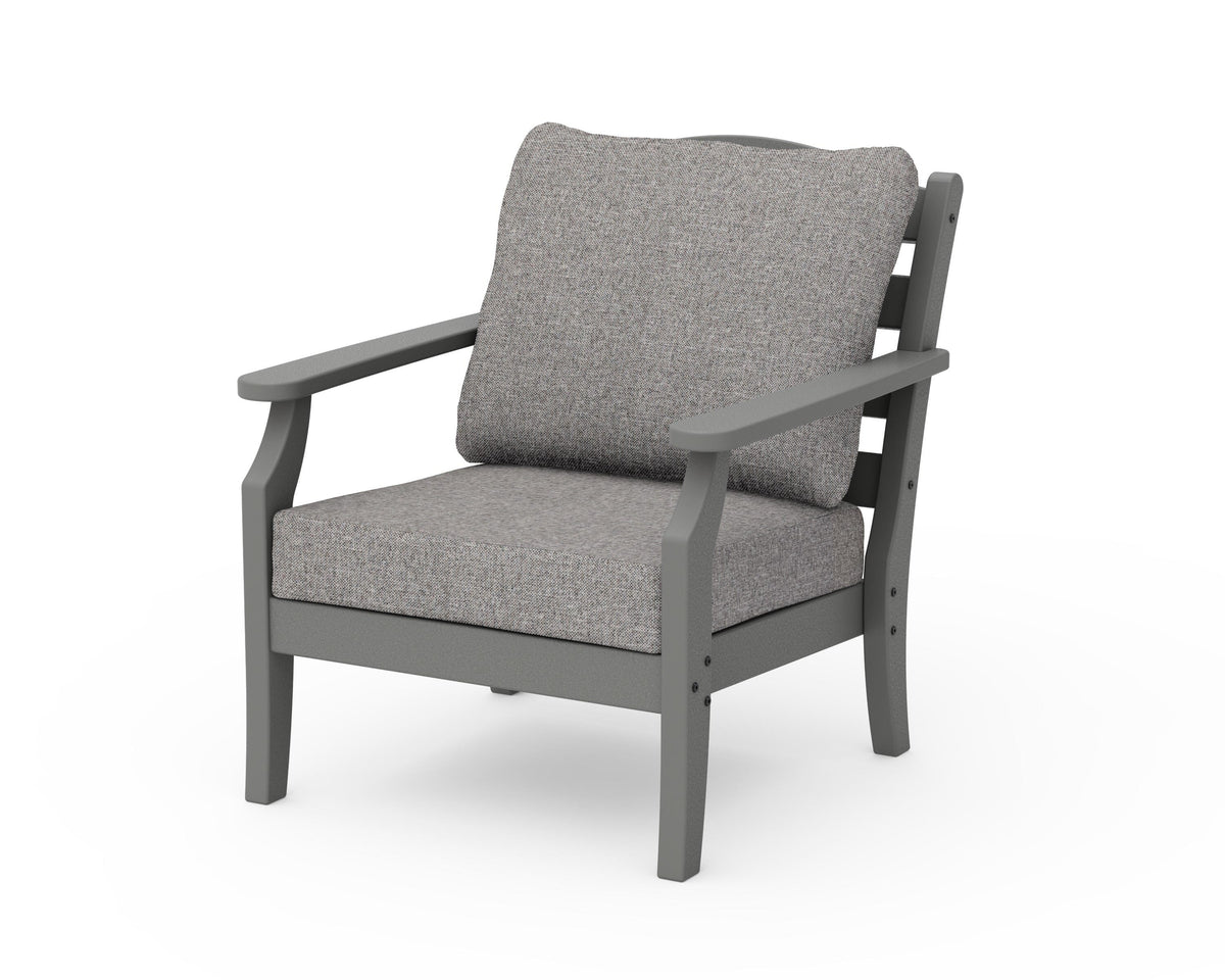 POLYWOOD Savannah Deep Seating Chair in Slate Grey / Grey Mist