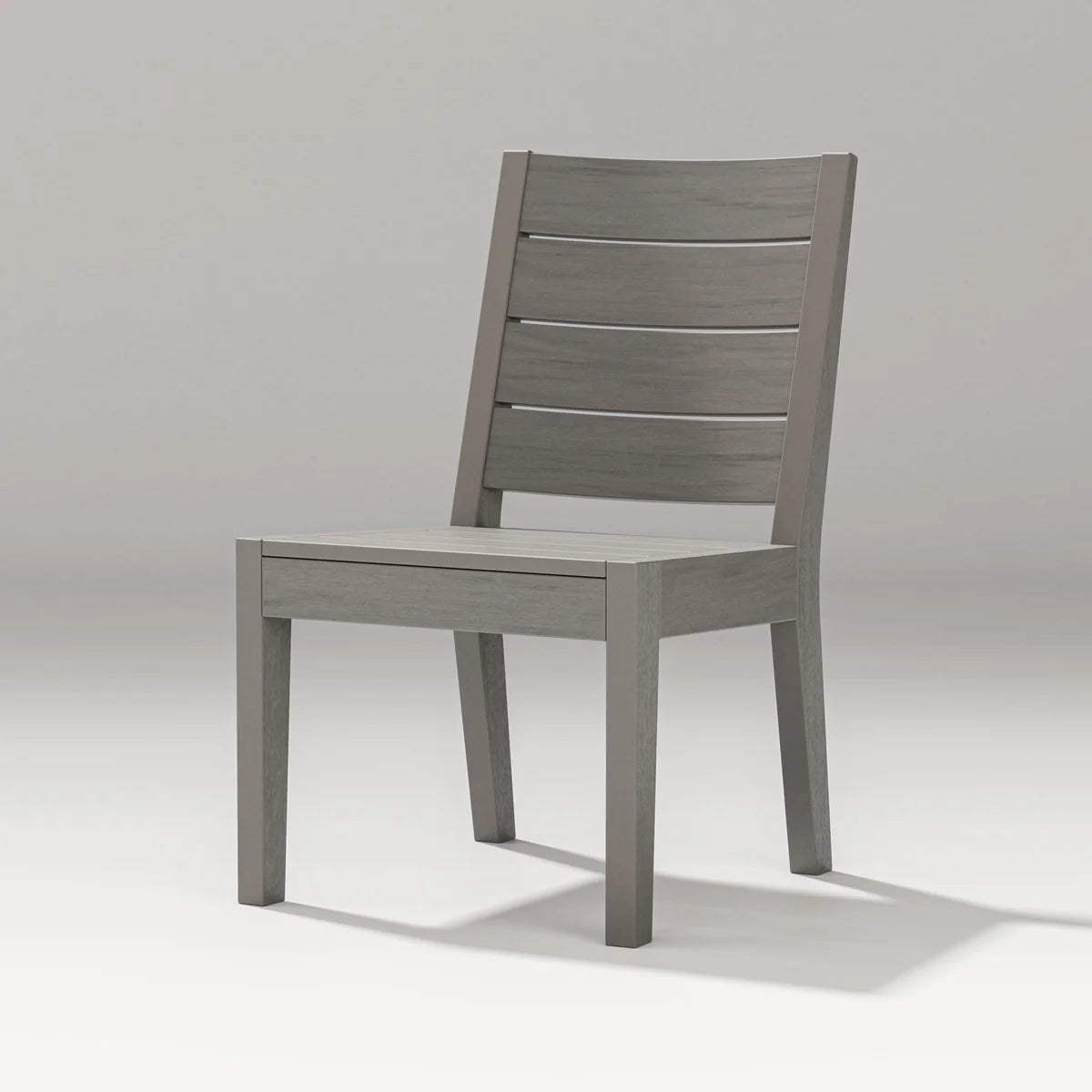 Gray wooden chair on a light gray background