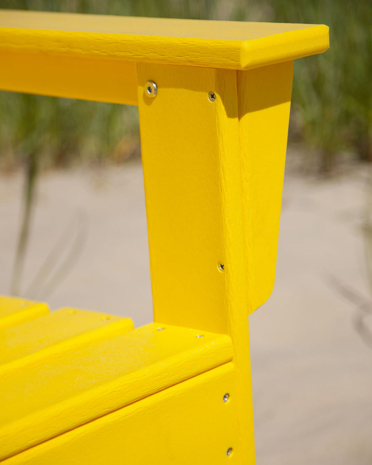 Detail photo of the POLYWOOD Long Island Rocking Chair in Lemon