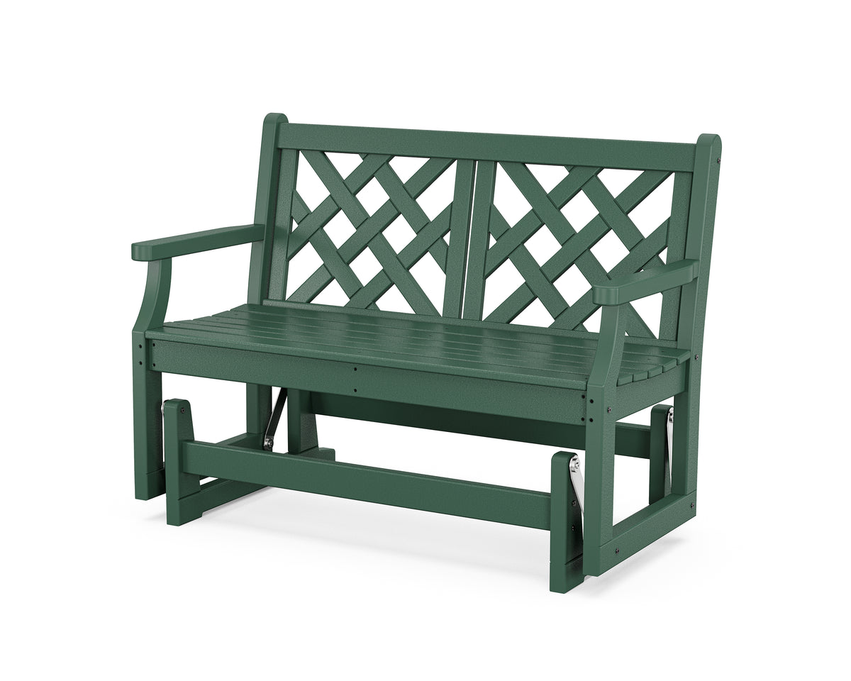 POLYWOOD Wovendale 48" Glider in Green