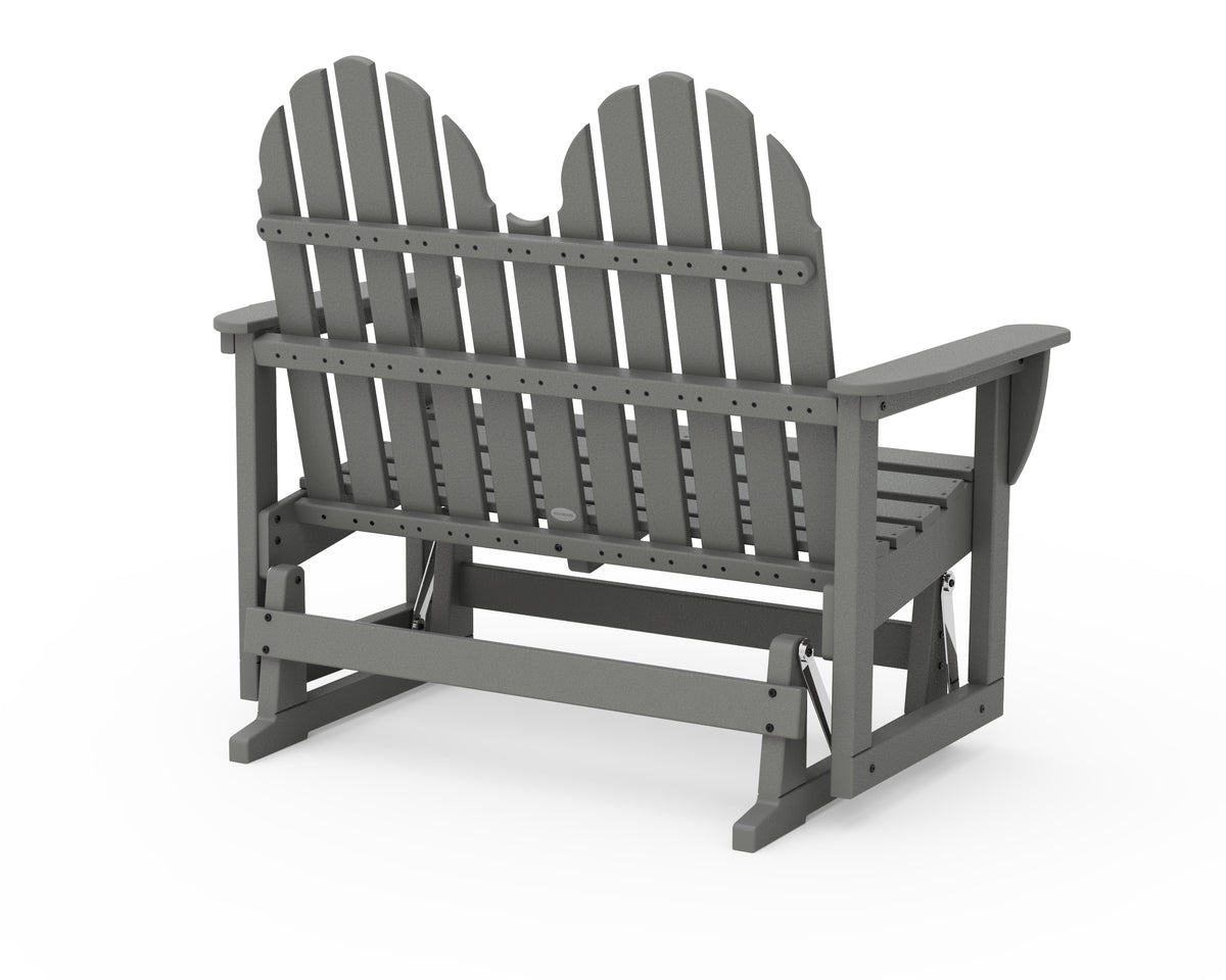 Alternate view of the POLYWOOD Classic Adirondack 48" Glider in Slate Grey