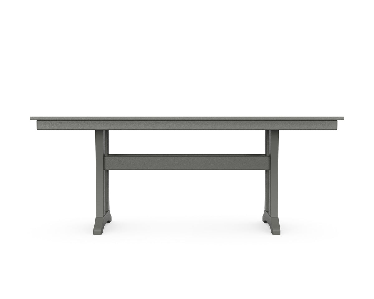 POLYWOOD Farmhouse Trestle 37" x 72" Dining Table angle view