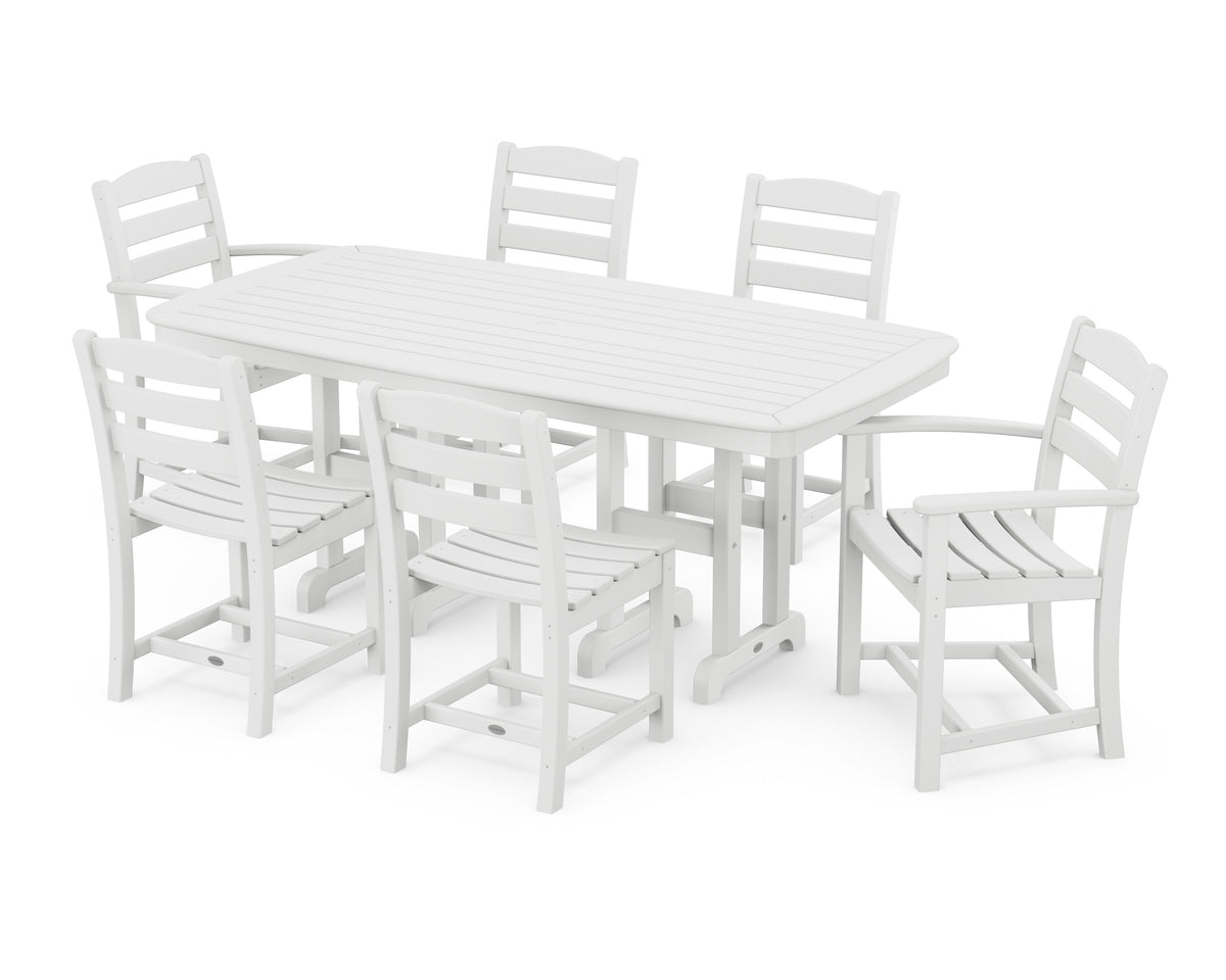 POLYWOOD La Casa Café 7-Piece Dining Set in White
