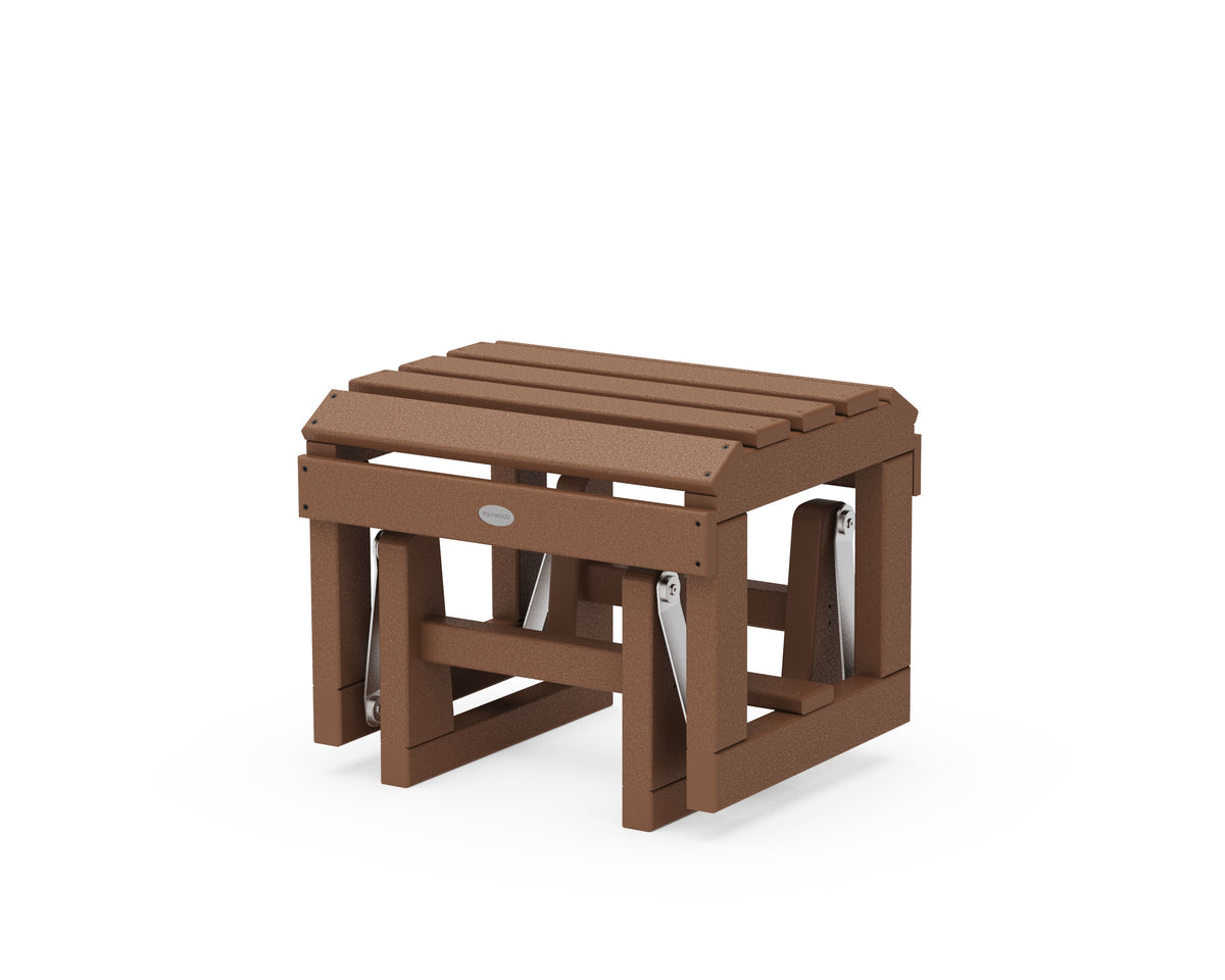 POLYWOOD Classic Adirondack Glider Ottoman in Teak