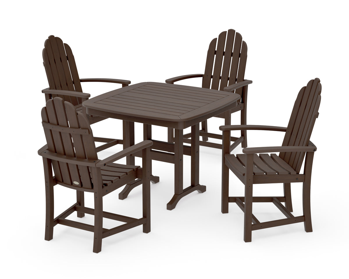 POLYWOOD Classic Adirondack 5-Piece Dining Set in Kona