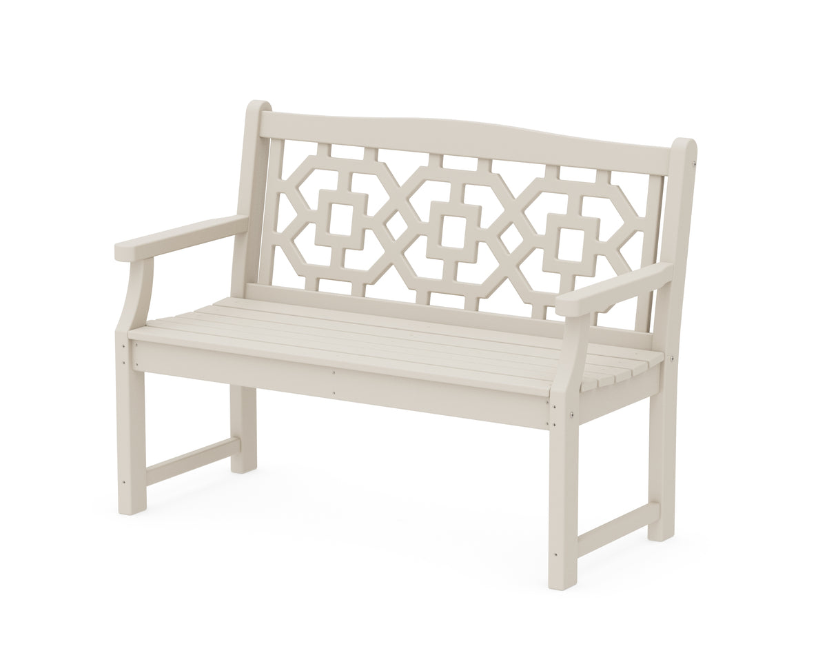 POLYWOOD Chinoiserie 48" Garden Bench in Sand