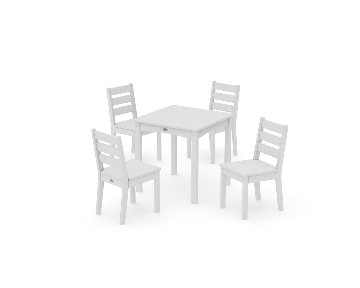 POLYWOOD Lakeside Kids 5-Piece Dining Set in Vintage White