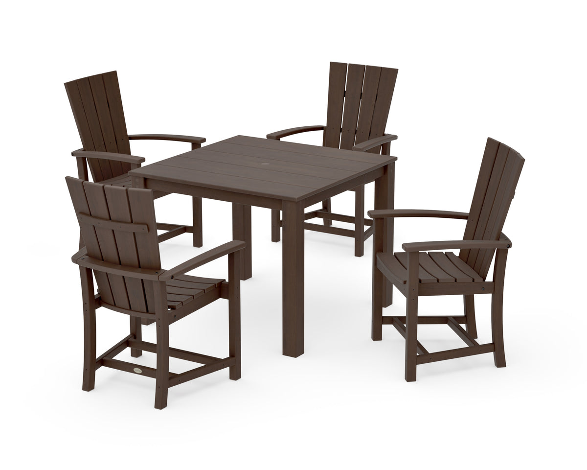 POLYWOOD Quattro 5-Piece Parsons Dining Set in Kona