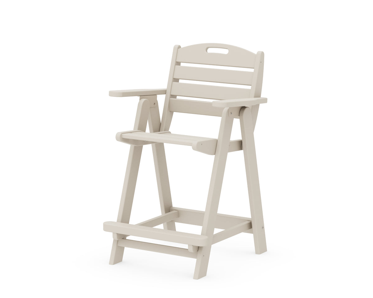 POLYWOOD Nautical Counter Chair in Sand