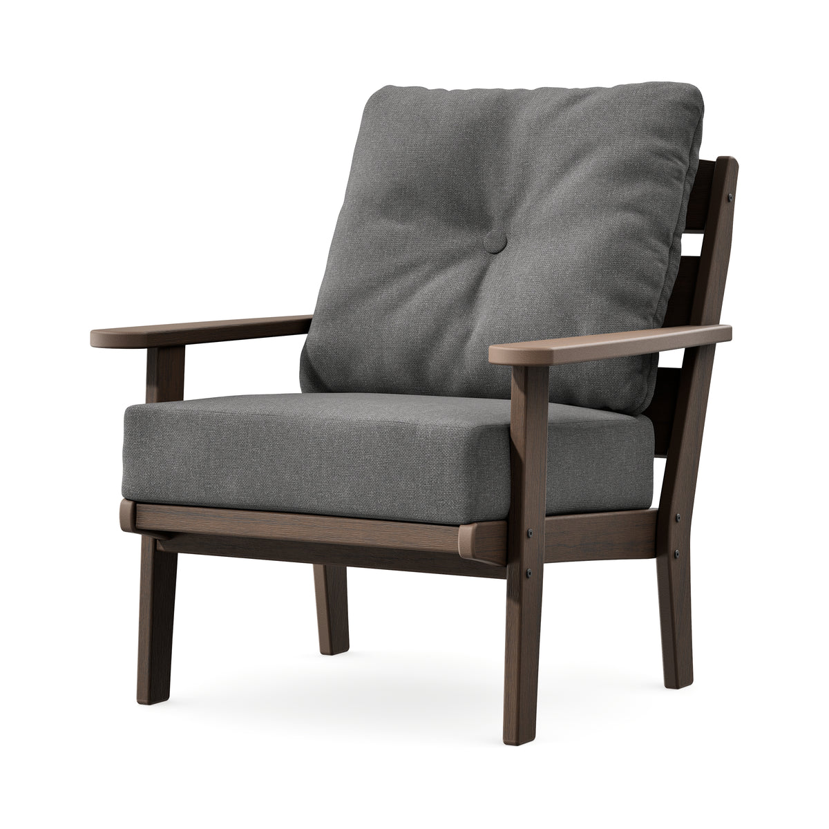 POLYWOOD Lakeside Deep Seating Chair in Kona / Ash Charcoal