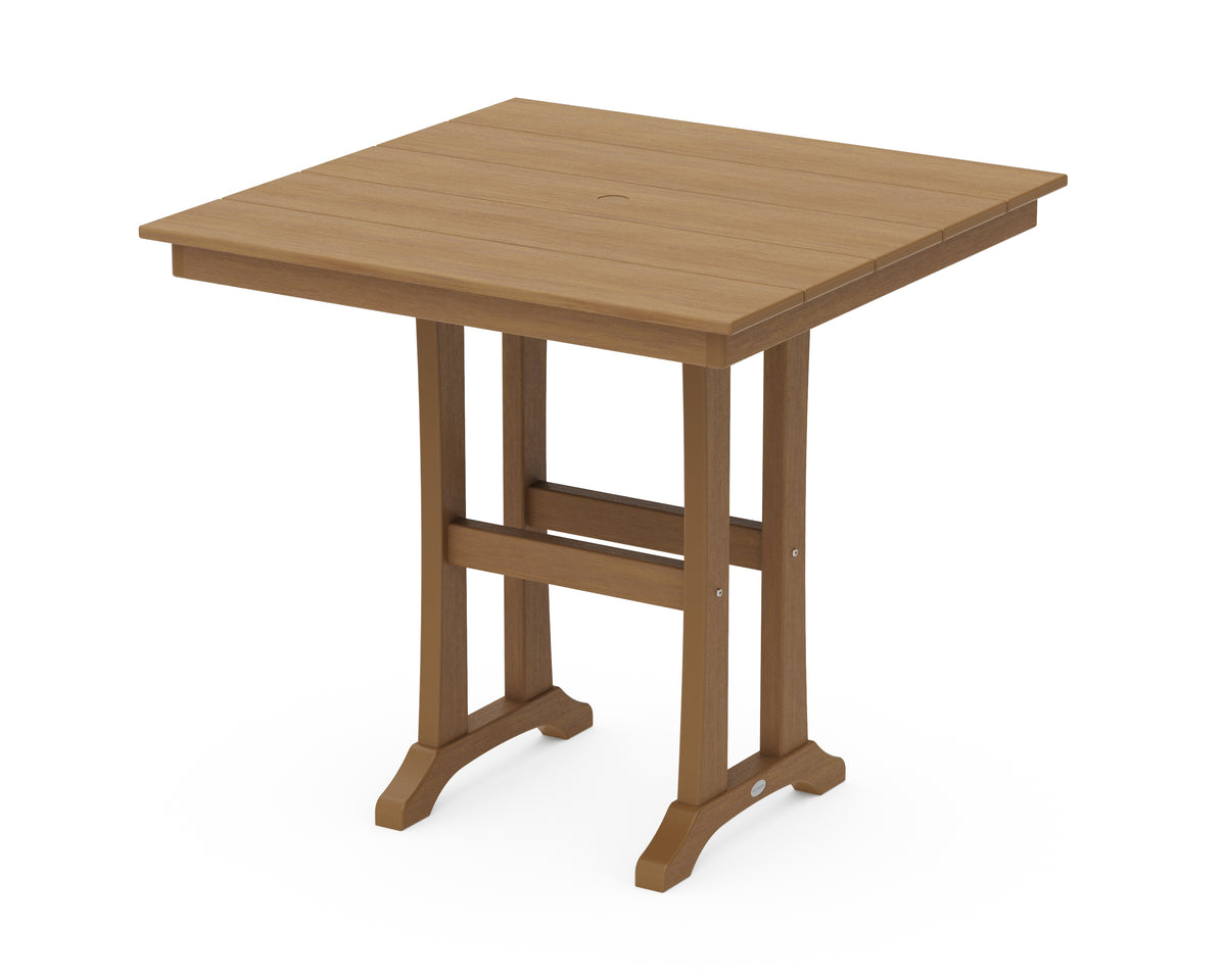 POLYWOOD Farmhouse Trestle 37" Counter Table in Natural