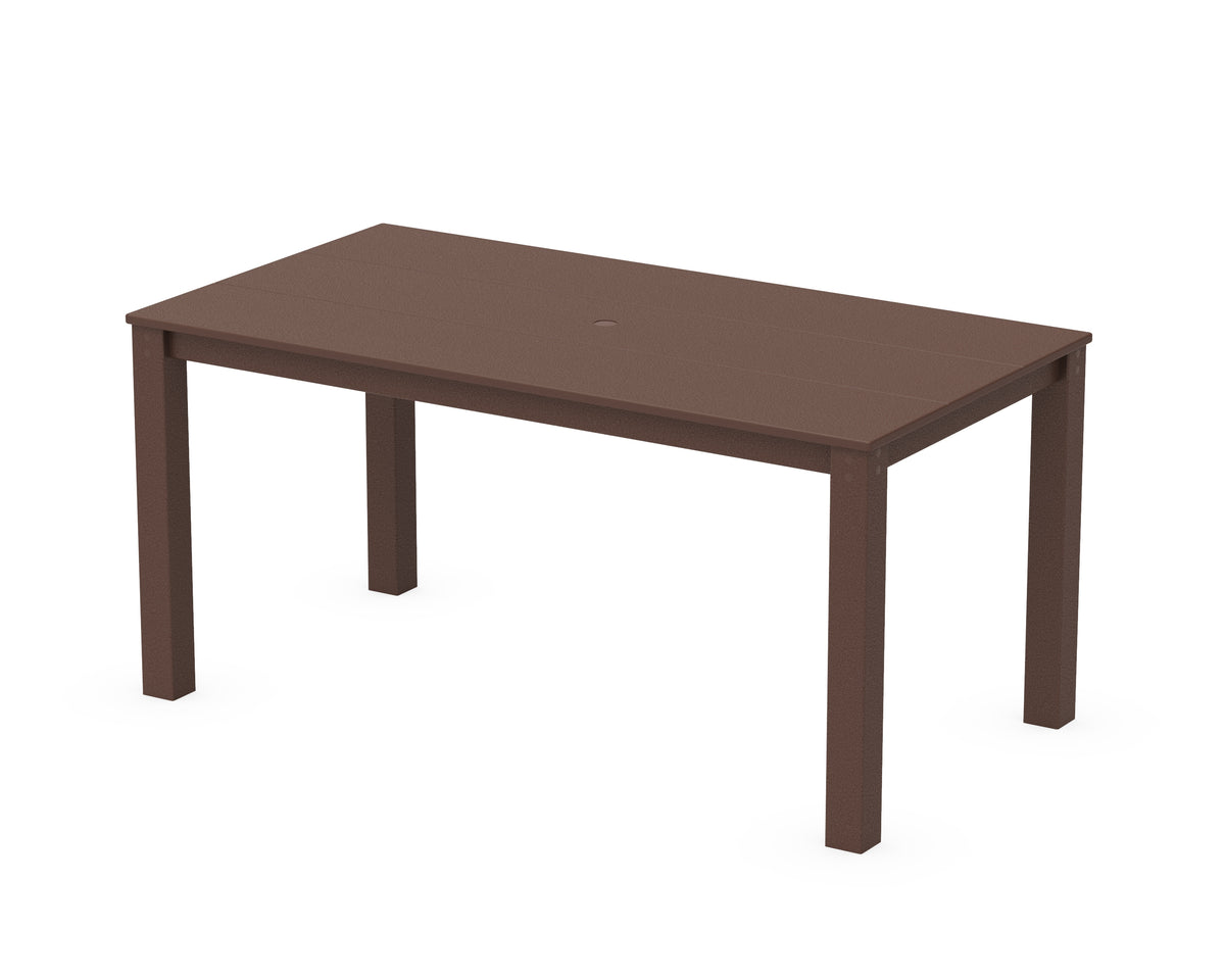 POLYWOOD Studio Parsons 34" X 64" Dining Table in Mahogany