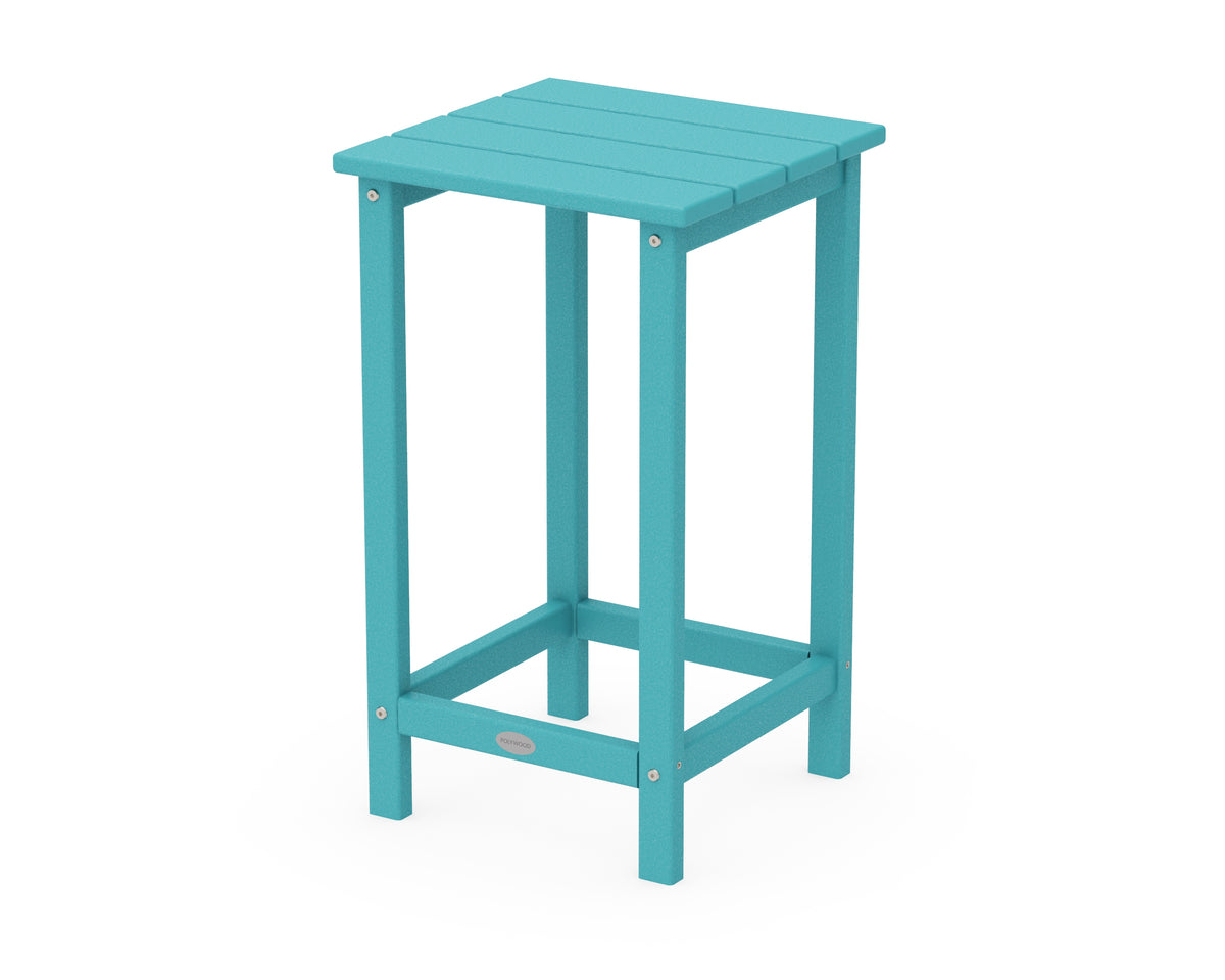 POLYWOOD Long Island 26" Counter Side Table in Aruba