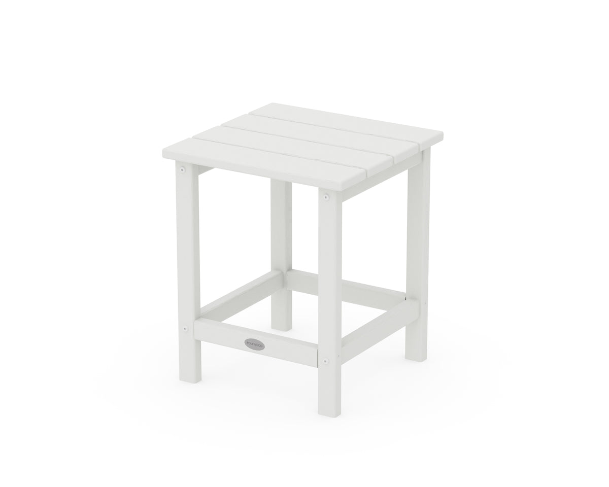 POLYWOOD Long Island 18" Side Table in Vintage White