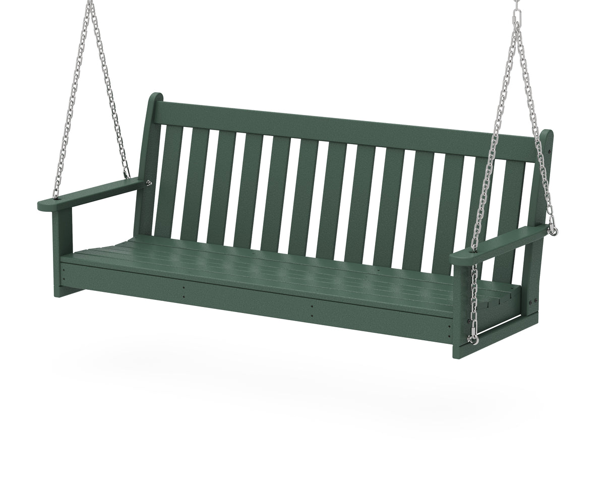 POLYWOOD Vineyard 60" Porch Swing in Green
