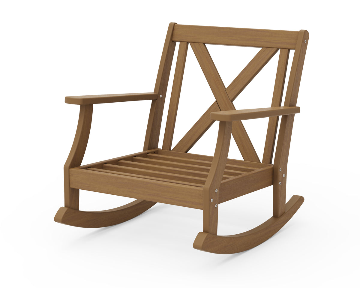 POLYWOOD Braxton Deep Seating Rocking Chair Frame in Natural