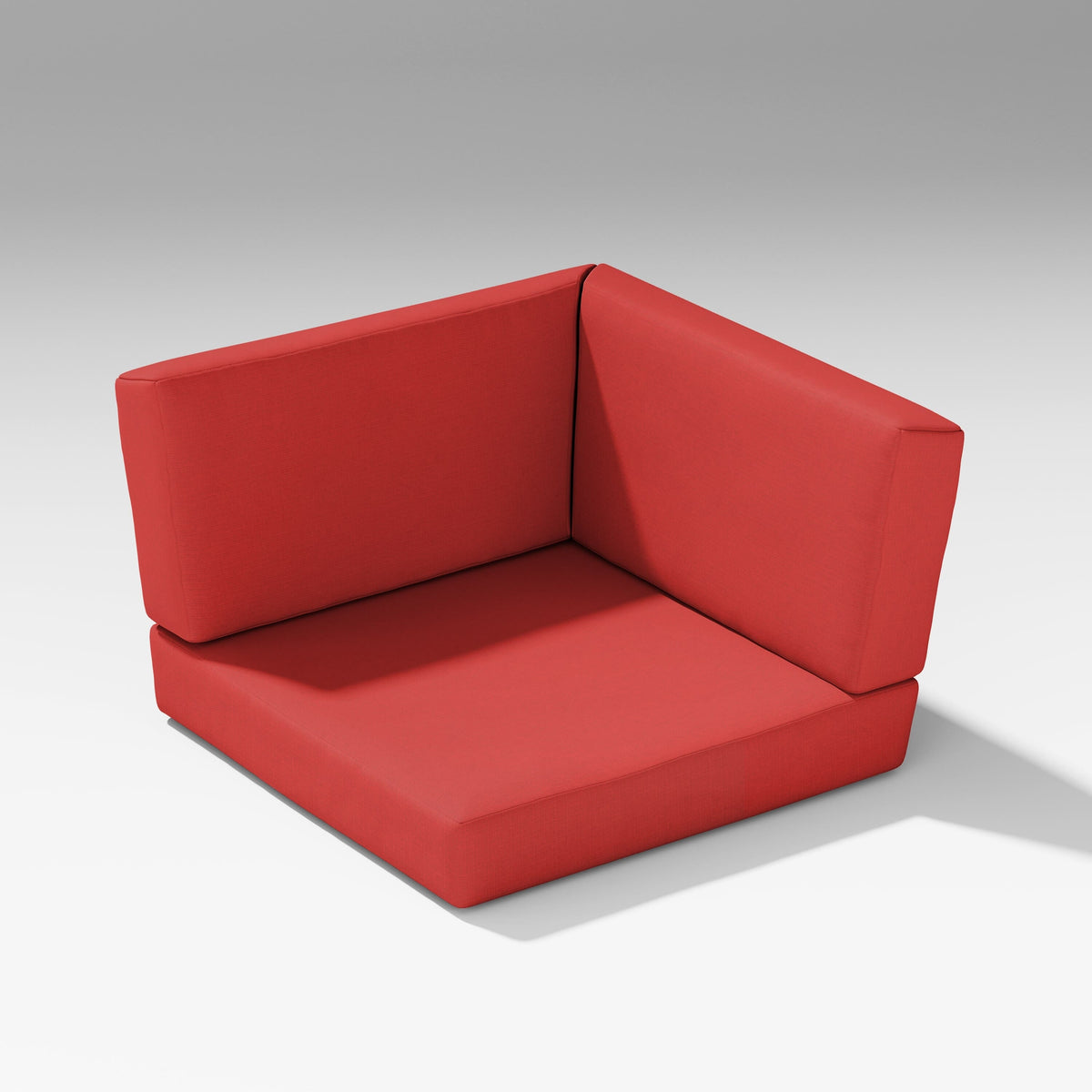 POLYWOOD PW Designer Series Latitude Corner Seat Cushion in Crimson Linen