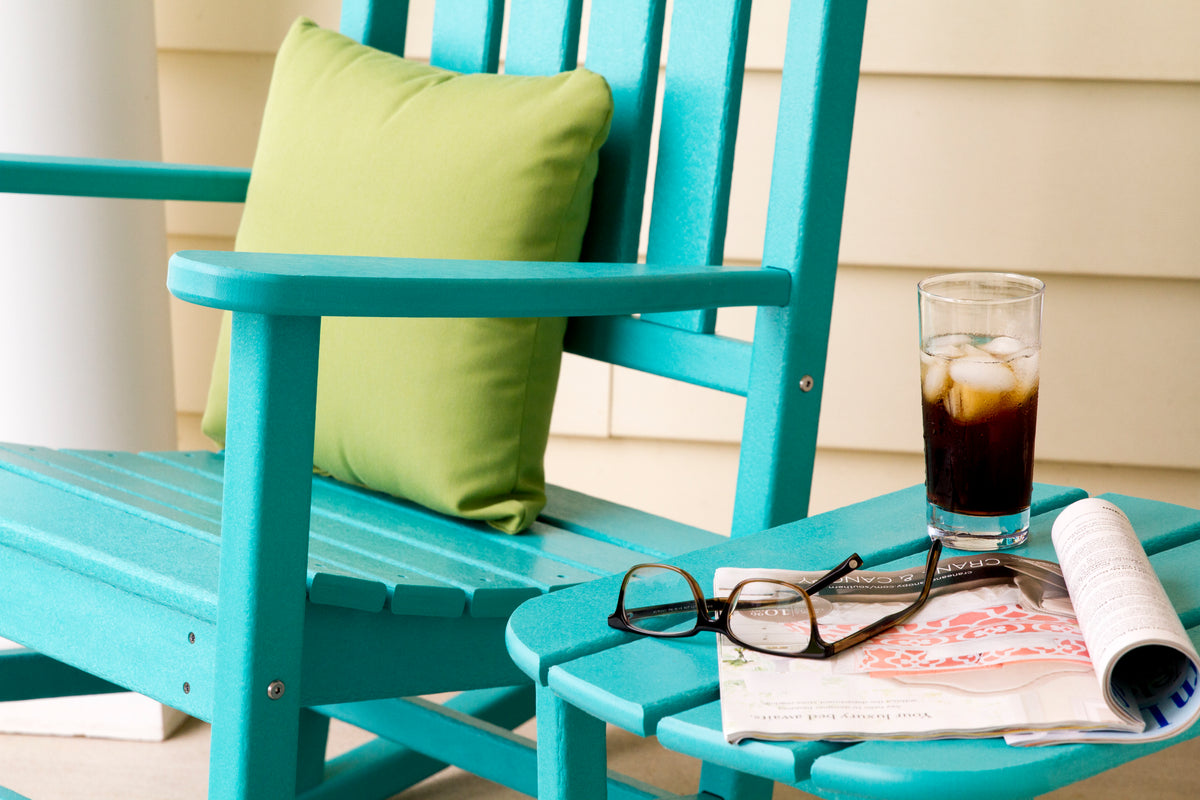 Detail photo of the POLYWOOD Presidential Rocking Chair in Aruba