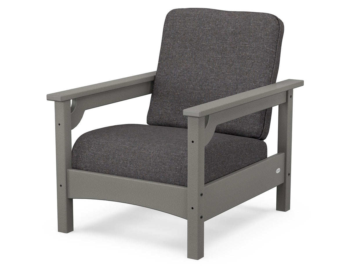 POLYWOOD Club Chair in Slate Grey / Ash Charcoal