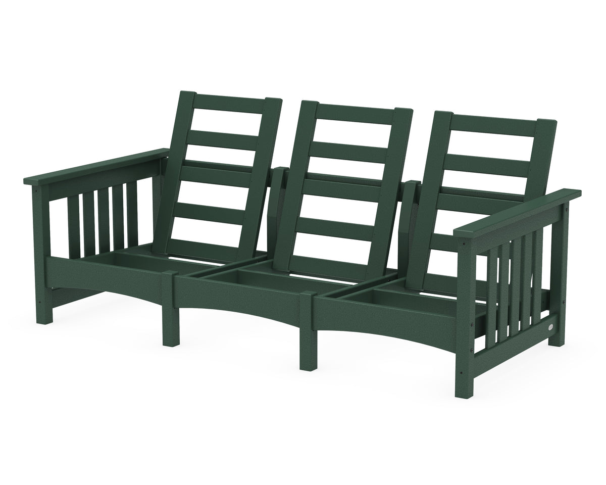 POLYWOOD Club Mission Sofa Frame in Green