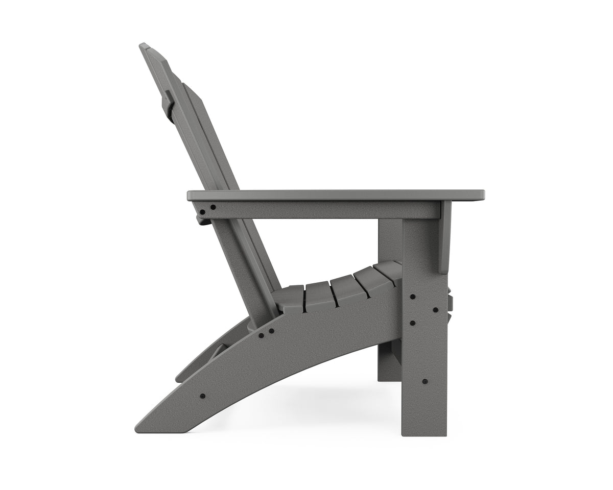 Alternate view of the POLYWOOD Nautical Grand Adirondack Chair in Slate Grey