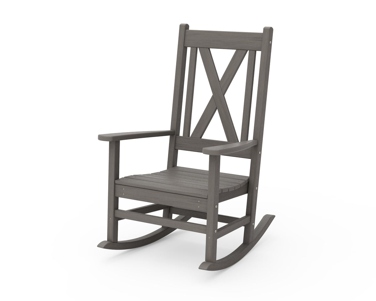 POLYWOOD Braxton Porch Rocking Chair in Driftwood