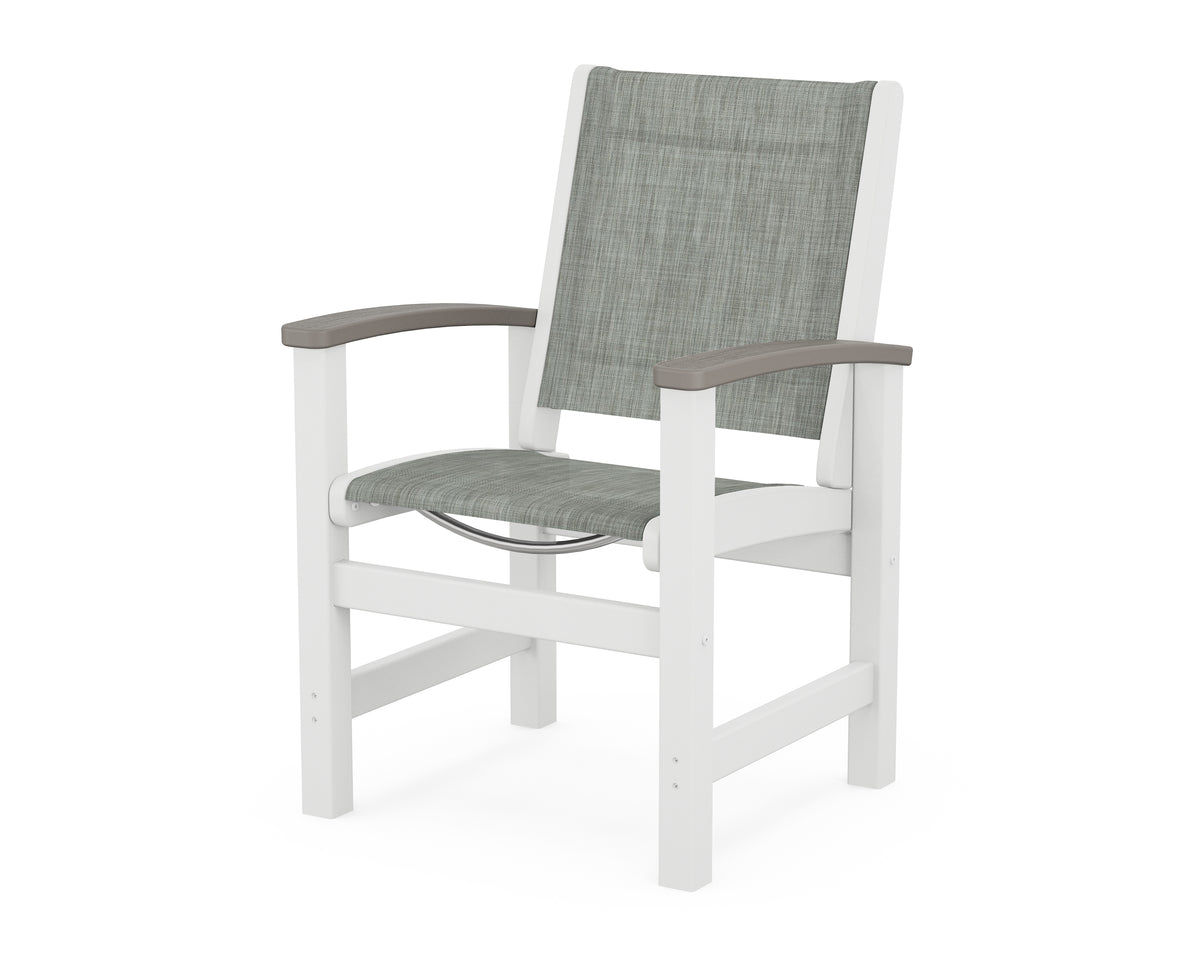POLYWOOD Coastal Dining Chair in White / Driftwood / Birch
