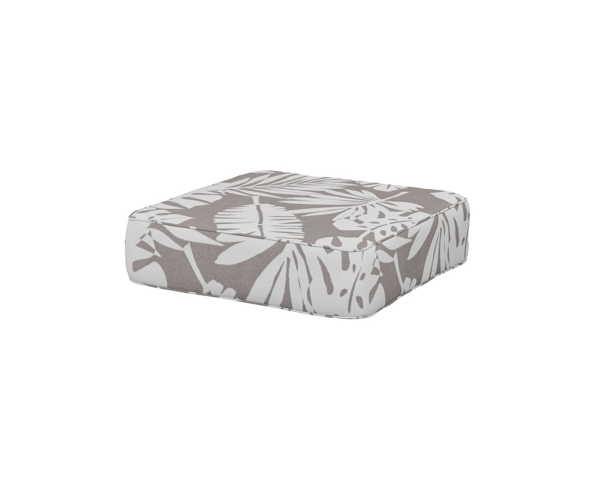 POLYWOOD Ateeva 4000 Ottoman Cushion in Leaf Grey Mist