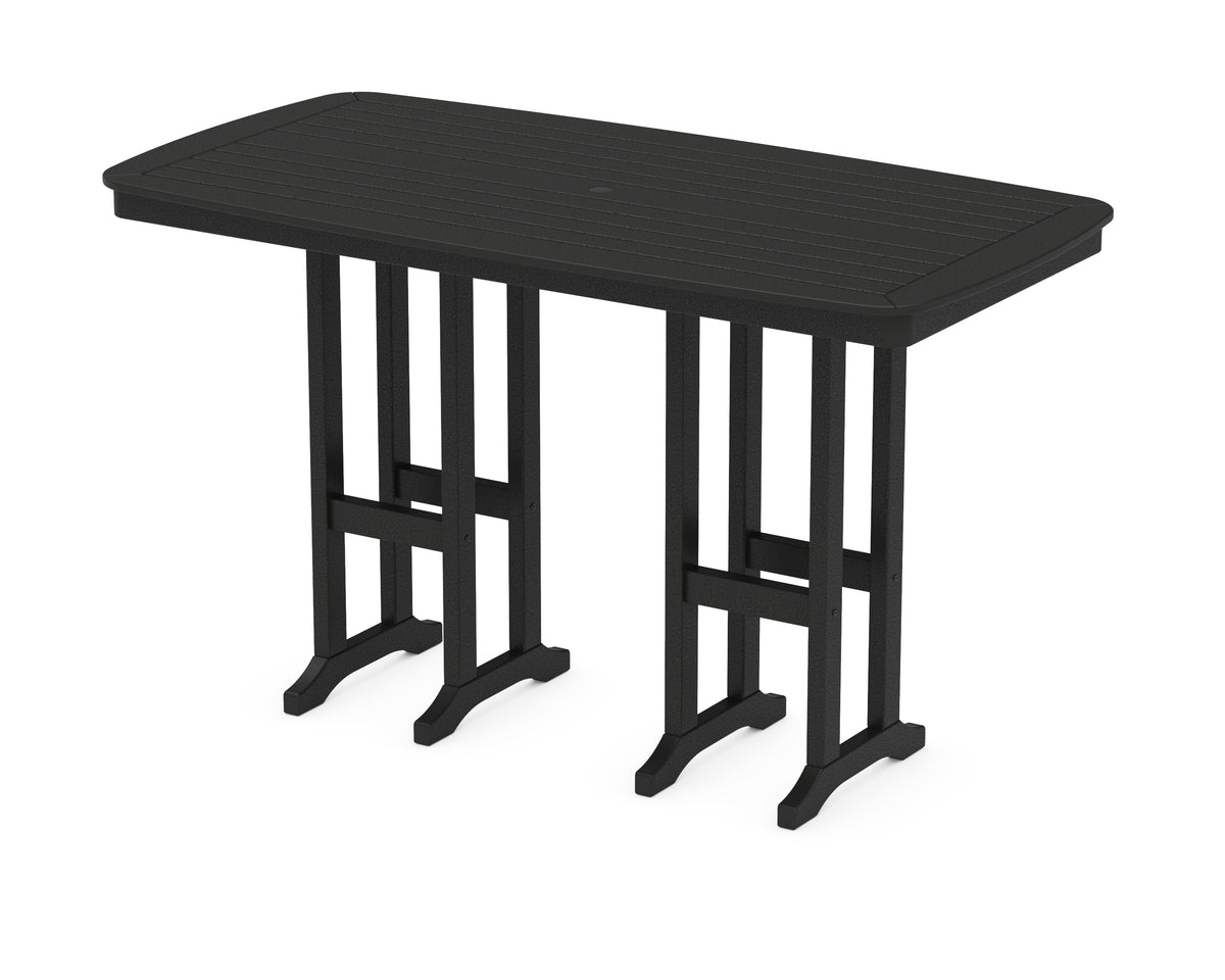 POLYWOOD Nautical 37" x 72" Bar Table in Black