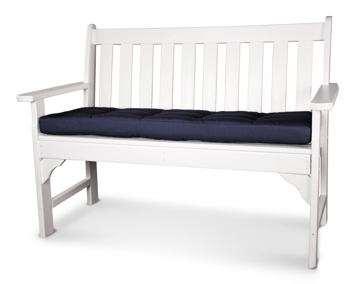 POLYWOOD Ateeva™ Luxe™ 45" x 18" Outdoor Bench and Swing Cushion in Navy