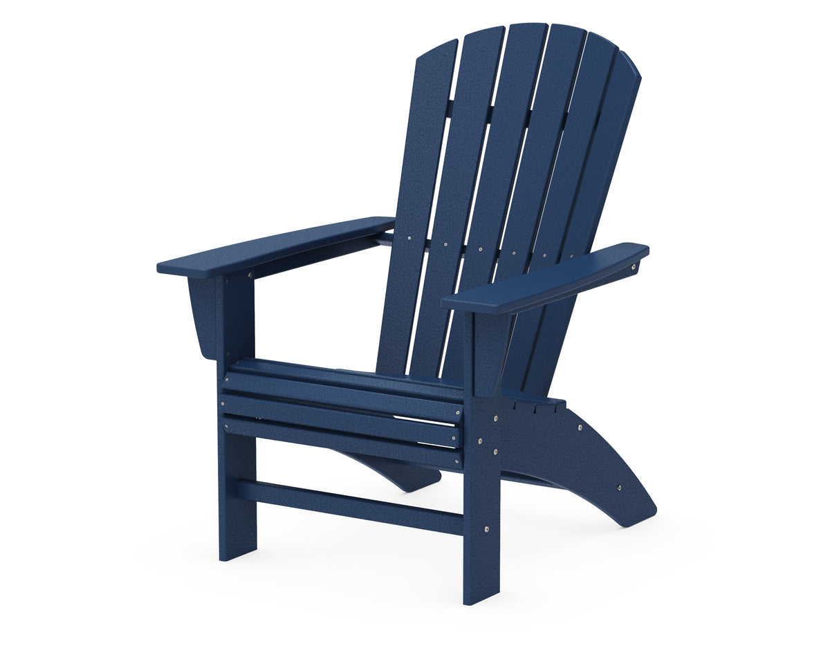 POLYWOOD Nautical Curveback Adirondack Chair in Navy